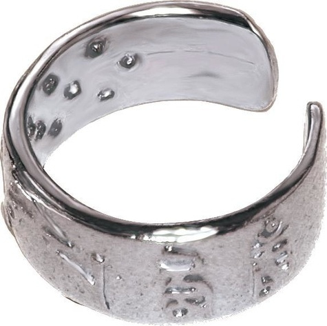 BAGUE SHIATSU - PLAQUE ARGENT - GRAND MODELE