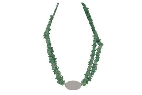 Collier baroque - Aventurine et quartz rose - 44 cm
