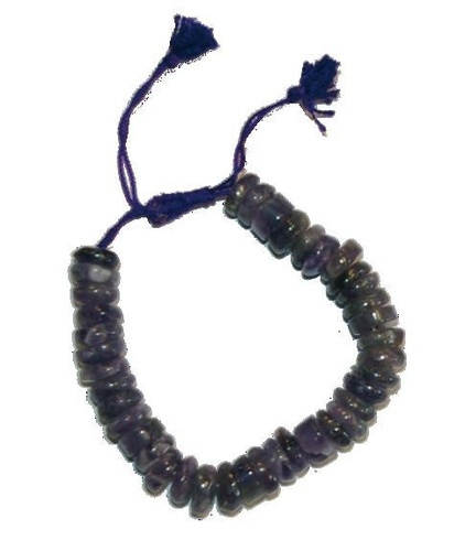 Bracelet pierres plates - Améthyste