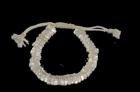 Bracelet pierres plates - Cristal de roche