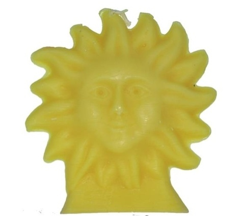 BOUGIE FIGURATIVE - SOLEIL - JAUNE