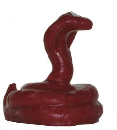 BOUGIE FIGURATIVE - SERPENT - ROUGE