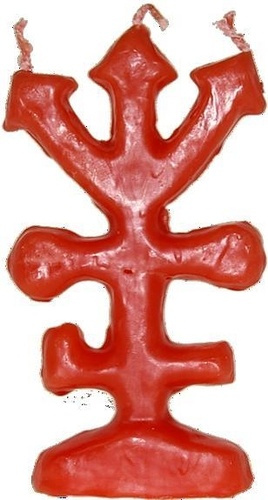 BOUGIE FIGURATIVE - TROIS FLECHES - ROUGES