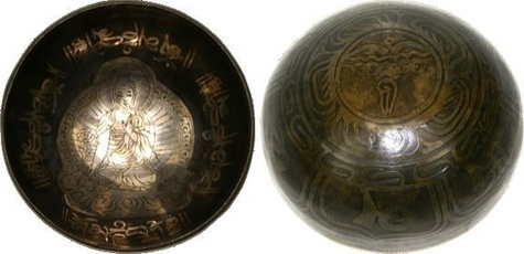 Bol chantant gravé fait main - 10 cm