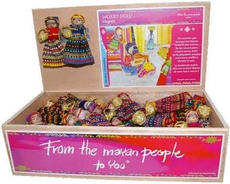 WORRY DOLL MAGNETIQUE - PRESENTOIR BOIS 48 PIECES