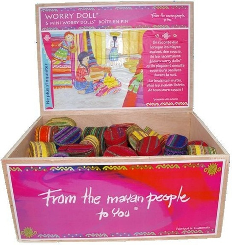 WORRY DOLL BOITE BOIS - PRESENTOIR BOIS 60 PIECES