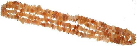 COLLIER BAROQUE PIERRE DE LUNE ORANGE 90 CM