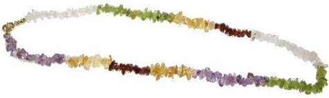 COLLIER BAROQUE - PIERRES ASSORTIES 45 CM