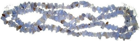 COLLIER BAROQUE - CALCEDOINE BLEUE 90 CM