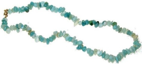 COLLIER BAROQUE - AMAZONITE 45 CM