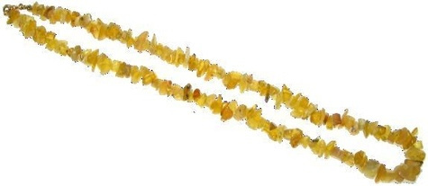 COLLIER BAROQUE - OPALE JAUNE 45 CM