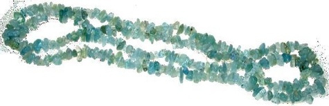 COLLIER BAROQUE - AIGUE MARINE 90 CM