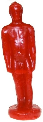 BOUGIE FIGURATIVE - CORPS D'HOMME - ROUGE