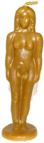 BOUGIE FIGURATIVE - CORPS DE FEMME - JAUNE CIRE