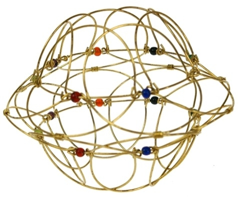 MANDALA 'LOTUS PUZZLE' AVEC PIERRES - DORE