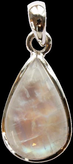 PENDENTIF PIERRE DE LUNE ARGENT 925 FORME GOUTTE PETIT MODELE