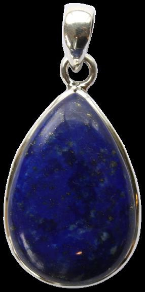 PENDENTIF LAPIS LAZULI ARGENT 925 FORME GOUTTE GRAND MODELE