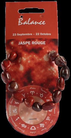 BRACELET ZODIAC - BALANCE - JASPE ROUGE