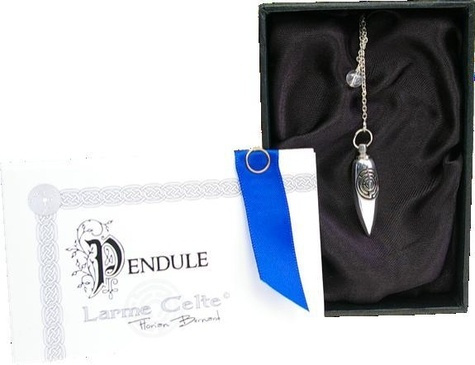 PENDULE FAIT MAIN EN ARGENT MASSIF GRAVE