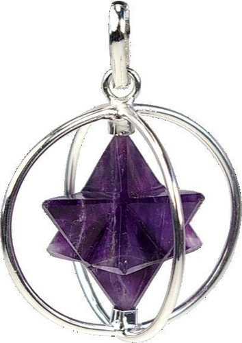 PENDULE MERKABA ENCERCLE AMETHYSTE