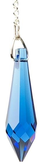 PENDULE CRISTAL SWAROVSKI 24 FACETTES SAPHIR DARK AJNA