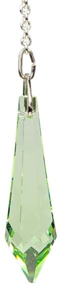 Pendule cristal 24 facettes peridot light : hanahata