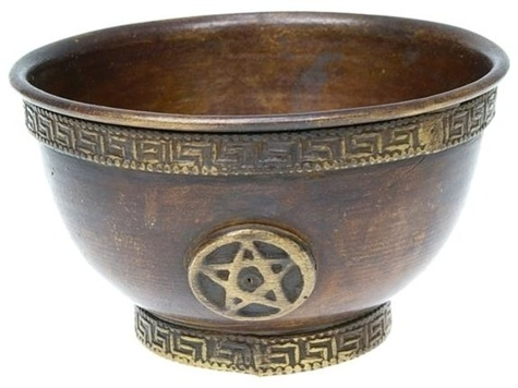 Bol Offrandes cuivre oxydé - Pentacle