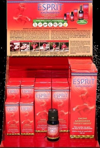 PARFUM D'AMBIANCE ESPRIT AMERINDIEN PRESENTOIR PLEIN