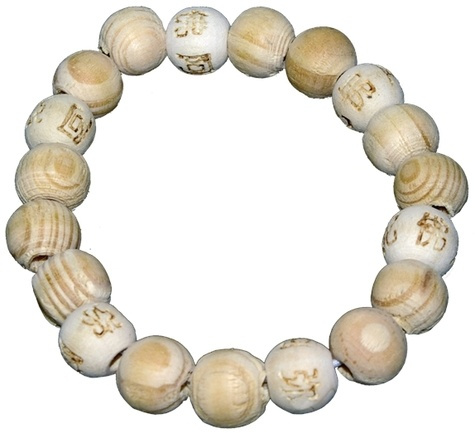 Lucky Karma Bois - Bracelet bois naturel rainuré