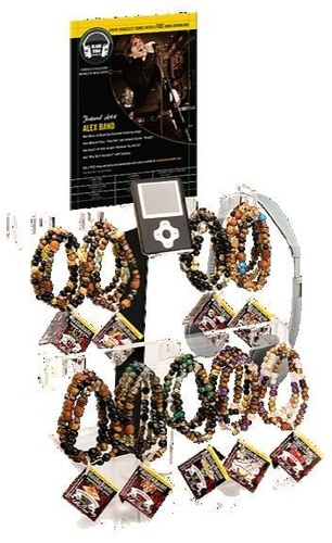 BLACK STAR BRACELET - PRESENTOIR PLEIN 45 PCS