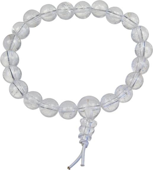 BRACELET MALA TIBETAIN - CRISTAL DE ROCHE