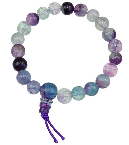 BRACELET MALA TIBETAIN - FLUORITE