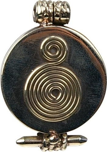 PENDENTIF RELIQUAIRE PIERRE KALACHAKRA CORAIL