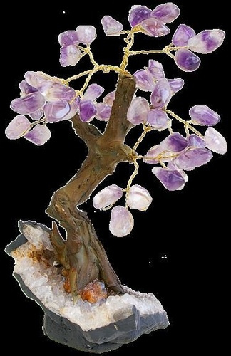 ARBRE DU BONHEUR PIERRES ROULEES AMETHYSTE - MM