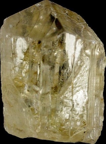 SCAPOLITE JAUNE CRISTAL GEMME - LA PIECE DE 1 A 2 GR.
