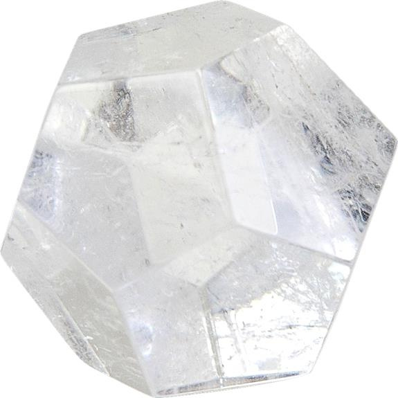 dodecaedre - cristal de roche - 3 cm