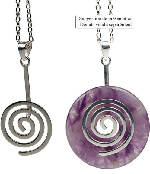 PORTE-DONUT METAL ARGENTE - SPIRALE