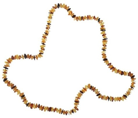 COLLIER AMBRE ADULTE MIEL MIXTE - 45 CM