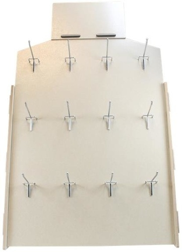 Présentoir Bijoux - bois vierge - 12 emplacements