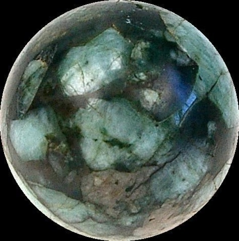 SPHERE EMERAUDE BRESIL - QUALITE SUP - DIM. 3,5 A 4 CM