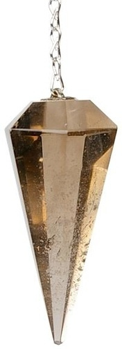 PENDULE A FACETTES QUARTZ FUME