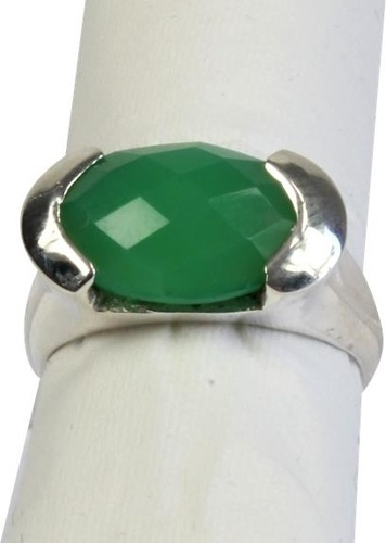 BAGUE ARGENT CHRYSO ONYX FACETTE - TAILLE 53