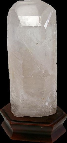 POINTE CRISTAL BRESIL QUALITE SUP SUR SOCLE BOIS - 1400/2000 GR.