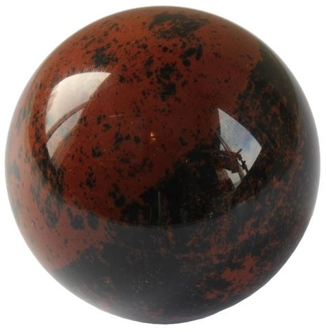 SPHERE OBSIDIENNE ACAJOU BRESIL - QUALITE EXTRA - 6 A 6.5 CM