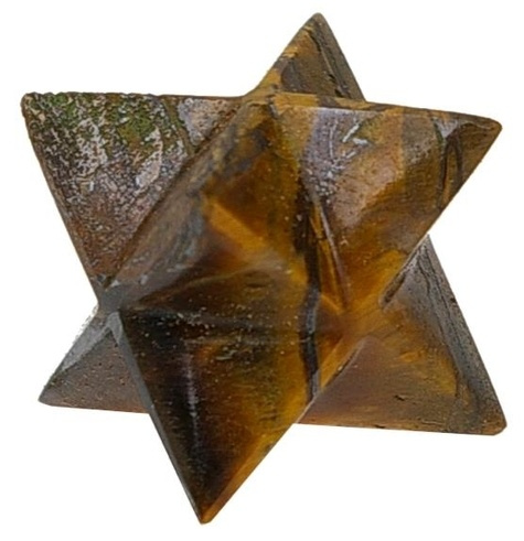 ETOILE MERKABA OEIL DE TIGRE - 4 CM