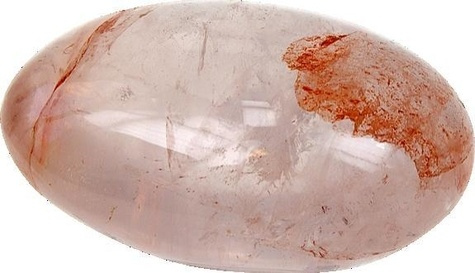 GALET QUARTZ HEMATOIDE MADAGASCAR - 4 X 6 CM