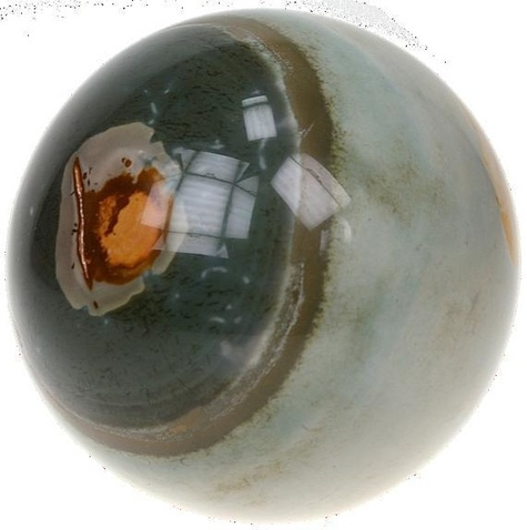 SPHERE JASPE IMPRIME MADAGASCAR - 12 CM