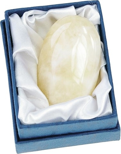 GALET CALCITE ORANGE - PIECE DE 3 X 4.5 CM