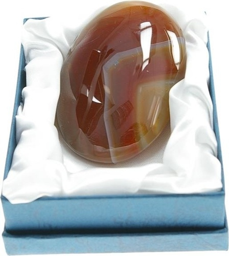 GALET GM CORNALINE CHAUFFEE 5 X 7 CM - LA PIECE