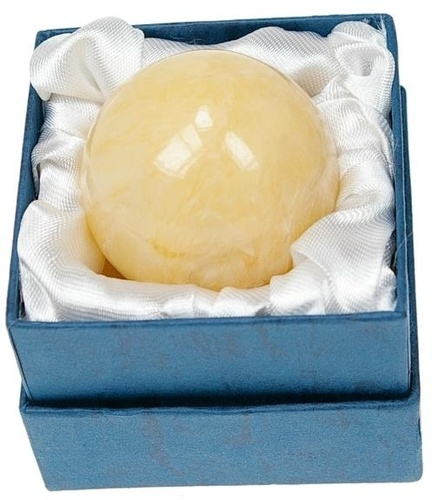 SPHERE CALCITE ORANGE 40 MM - LA PIECE